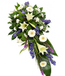 Livraison fleurs de « Fleurs deuil
Gerbe Blanc Bleu »
