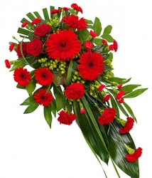 Livraison fleurs de « Fleurs deuil
Gerbe Rouge »