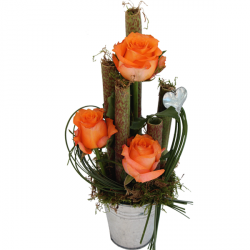Livraison fleurs de « Composition Bambou Orange »