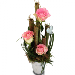 Livraison fleurs de « Composition Bambou Rose »