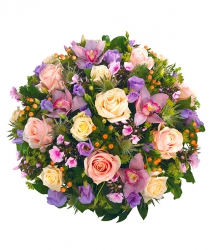 Livraison fleurs de « Deuil, décès
fleurs deuil Coussin Rose Blanc Parme »