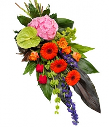 Miniature du produit « Fleurs deuil, décès:
Gerbe Multicolore »