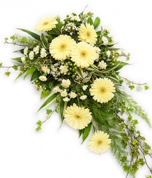 Livraison fleurs de « Fleurs deuil Gerbe Jaune »